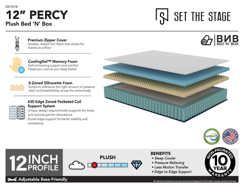 12 Inch Percy Plush Mattress