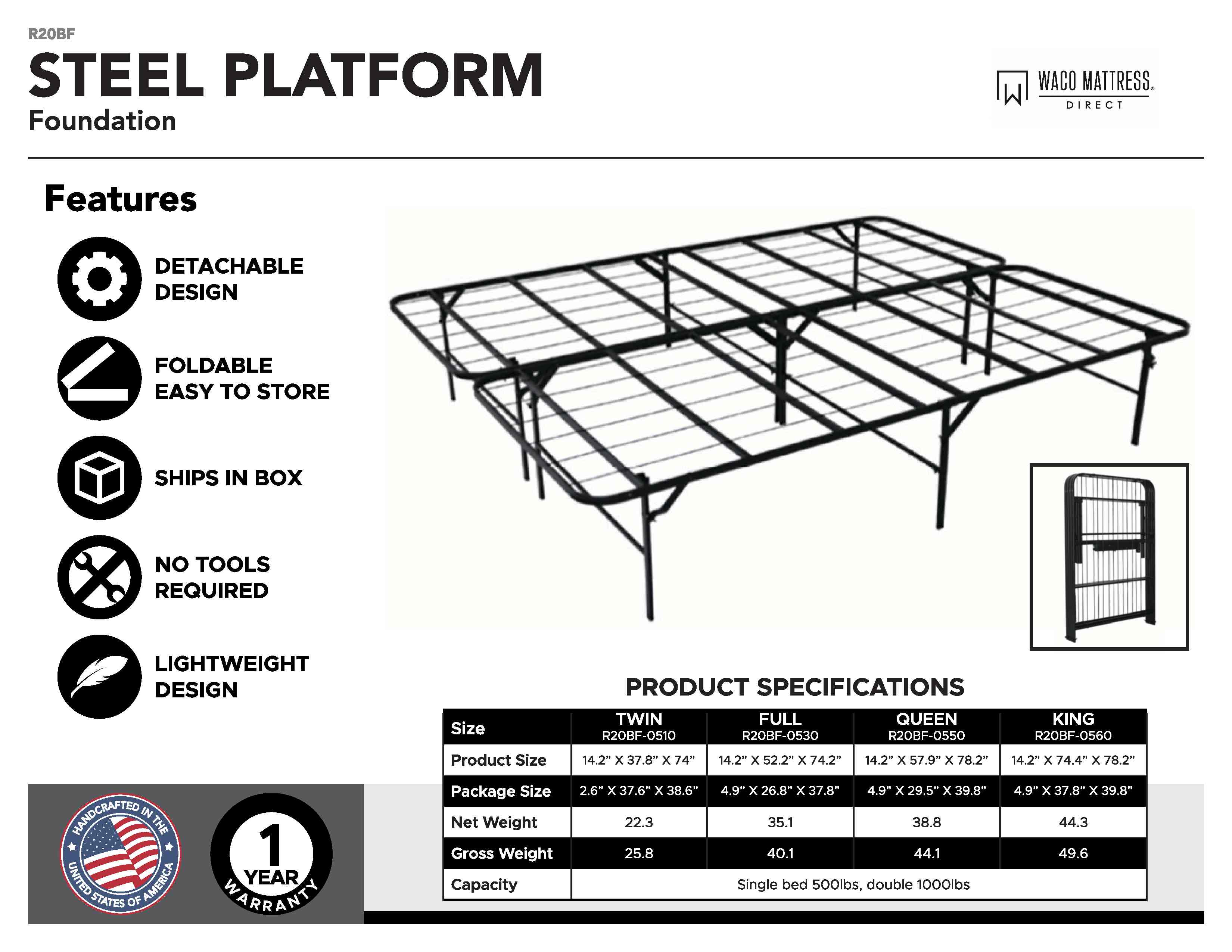 Steel Platform Bed