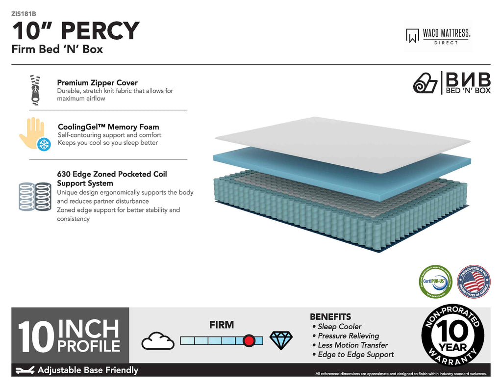 10" Percy Firm Mattress
